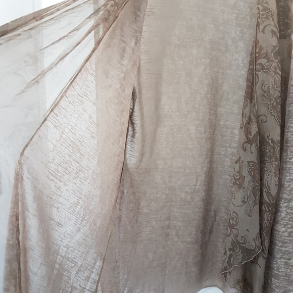 Made in Italy Open Front Silk Trim Long Sleeve Light Weight Cardigan Sz … - Picture 7 of 13